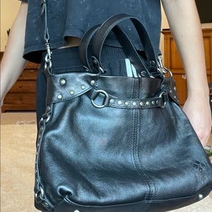 Patricia Nash Black Bag Soft Caramel Interior